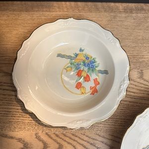 Homer Laughlin Virginia Rose bowls (2) see pics E45 N8 E44 N8